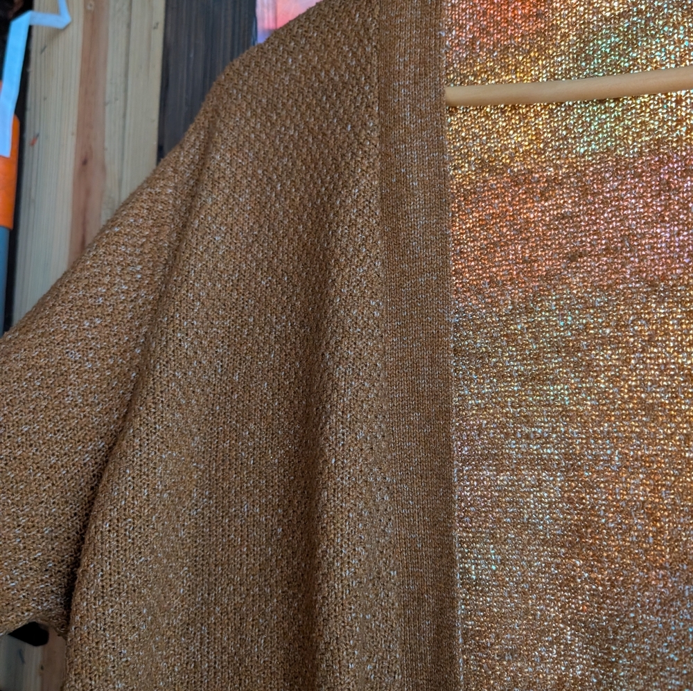 Pink Clover Brown Open-Front Cardigan - Picture 3 of 4